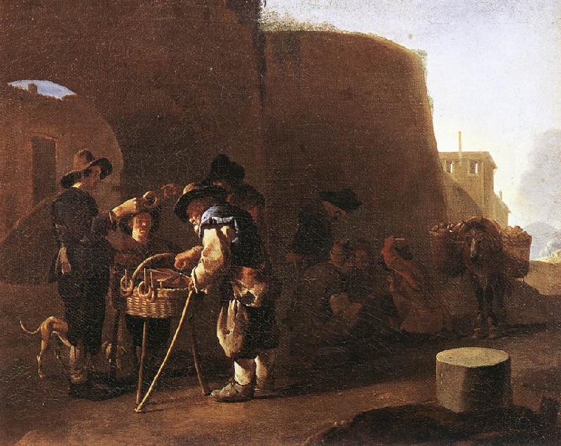 LAER, Pieter van The Cake Seller af France oil painting art